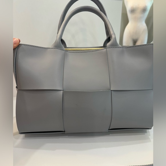 Stella Bianca Blue Gray Genuine leather woven bag | Satchel style | Crossbody - Picture 2 of 16